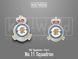 Kitsworld SAV Sticker - British RAF Squadrons - No.11 Squadron W:75mm x H:100mm 